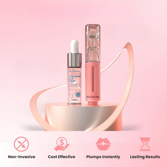 Liphyra™ Plump Kit – Microneedling Lip Roller + HA Serum